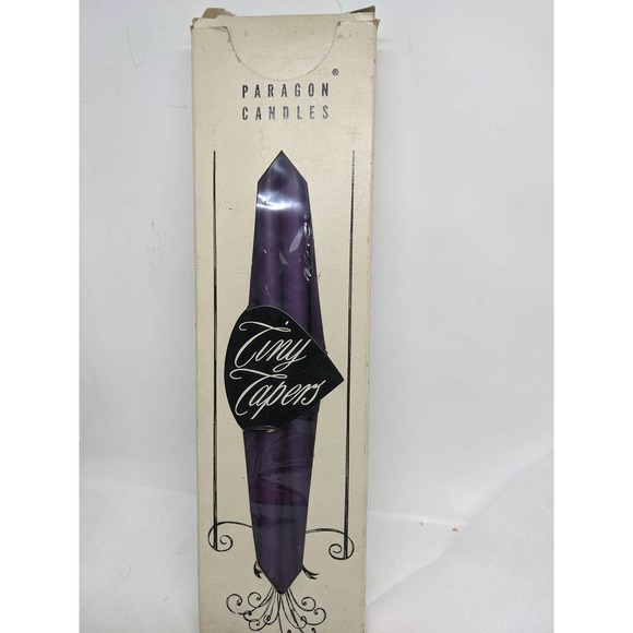 Purple candle 12 Taper Dinner Candles 10-inch Tall Paragon Candles Vintage - Picture 3 of 4